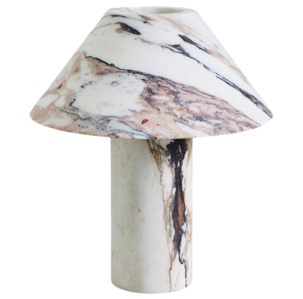 Large Calacatta Viola Pillar Lamp