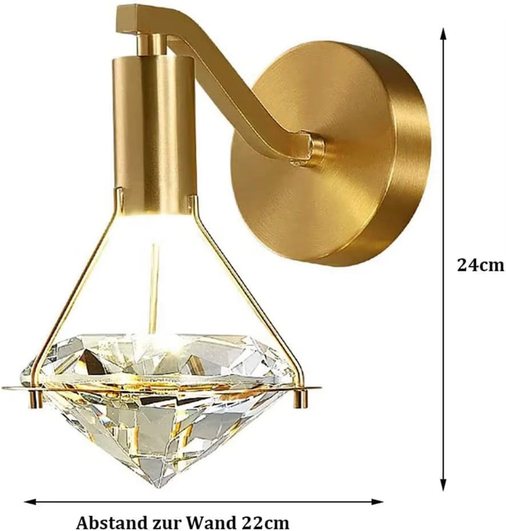 Aveline Diamond Crystal Wall Sconce