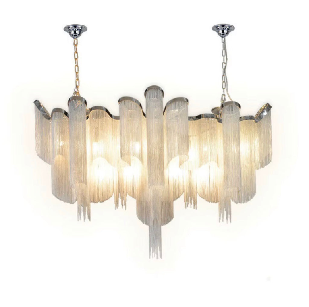 Silver Tassel Chandelier