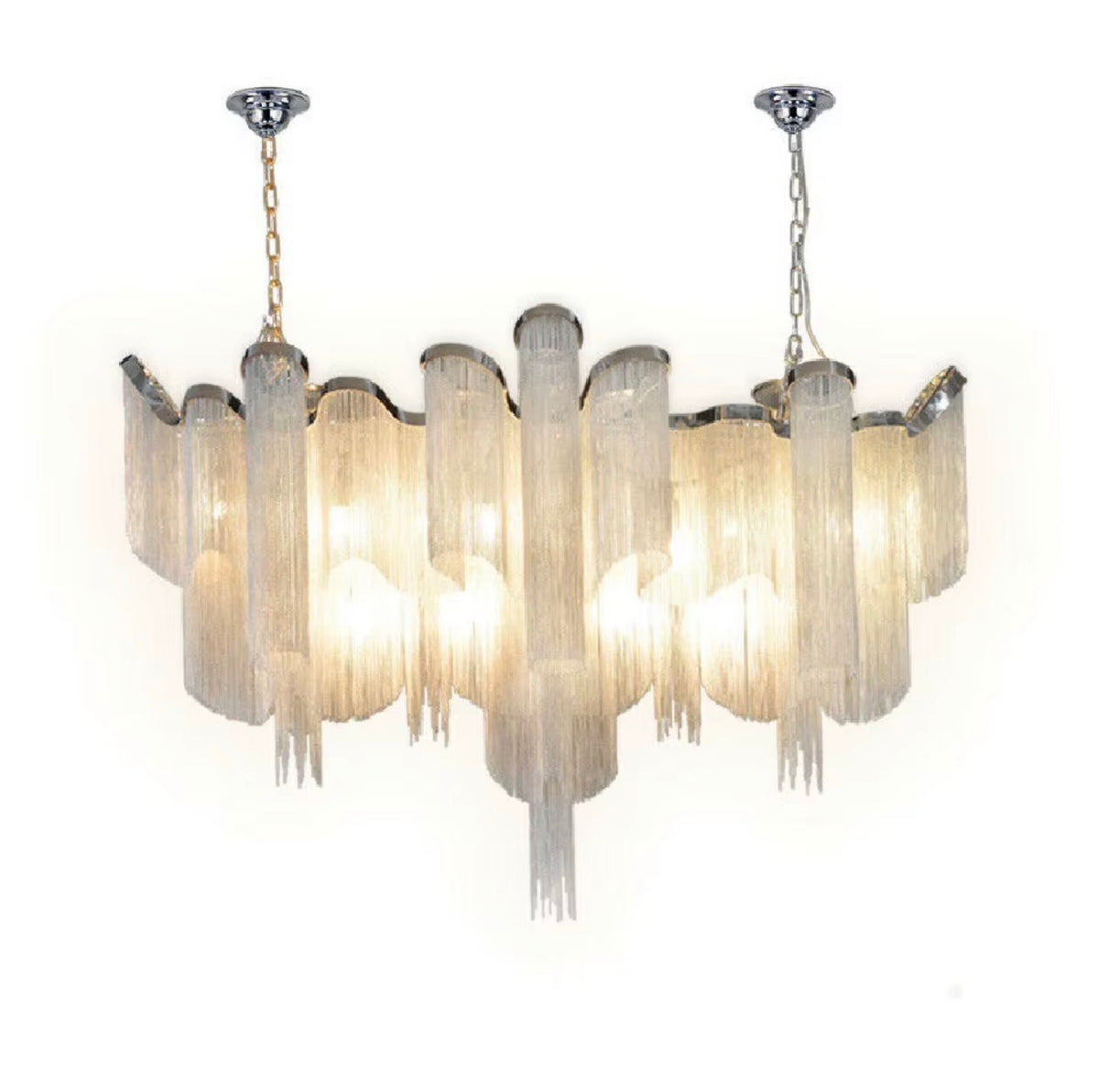 Silver Tassel Chandelier