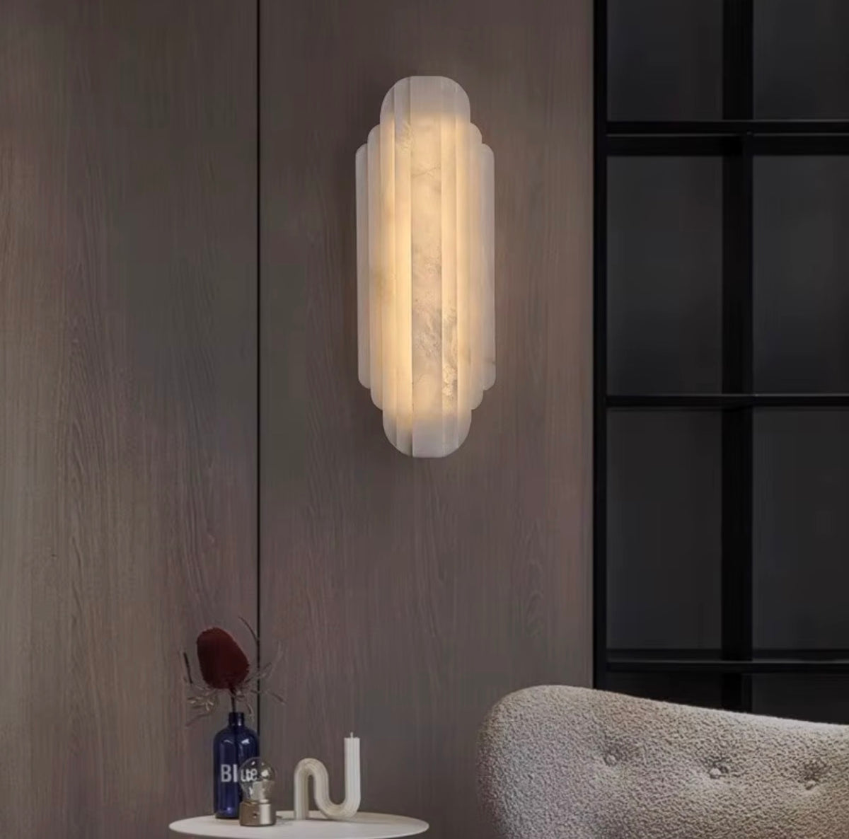 Aurelio Natural Alabaster LED Wall Sconce