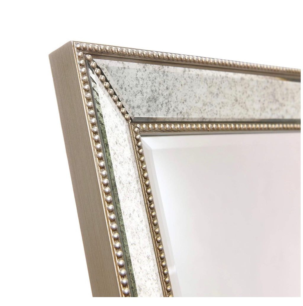 Casa Milano – Aura Bonita Champagne Beaded Cheval Mirror (18” x 64”)