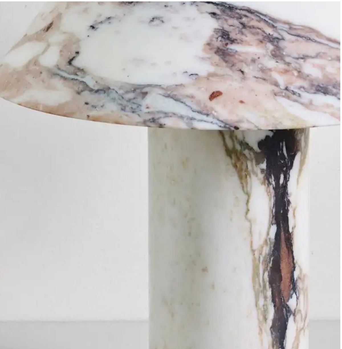 Large Calacatta Viola Pillar Lamp