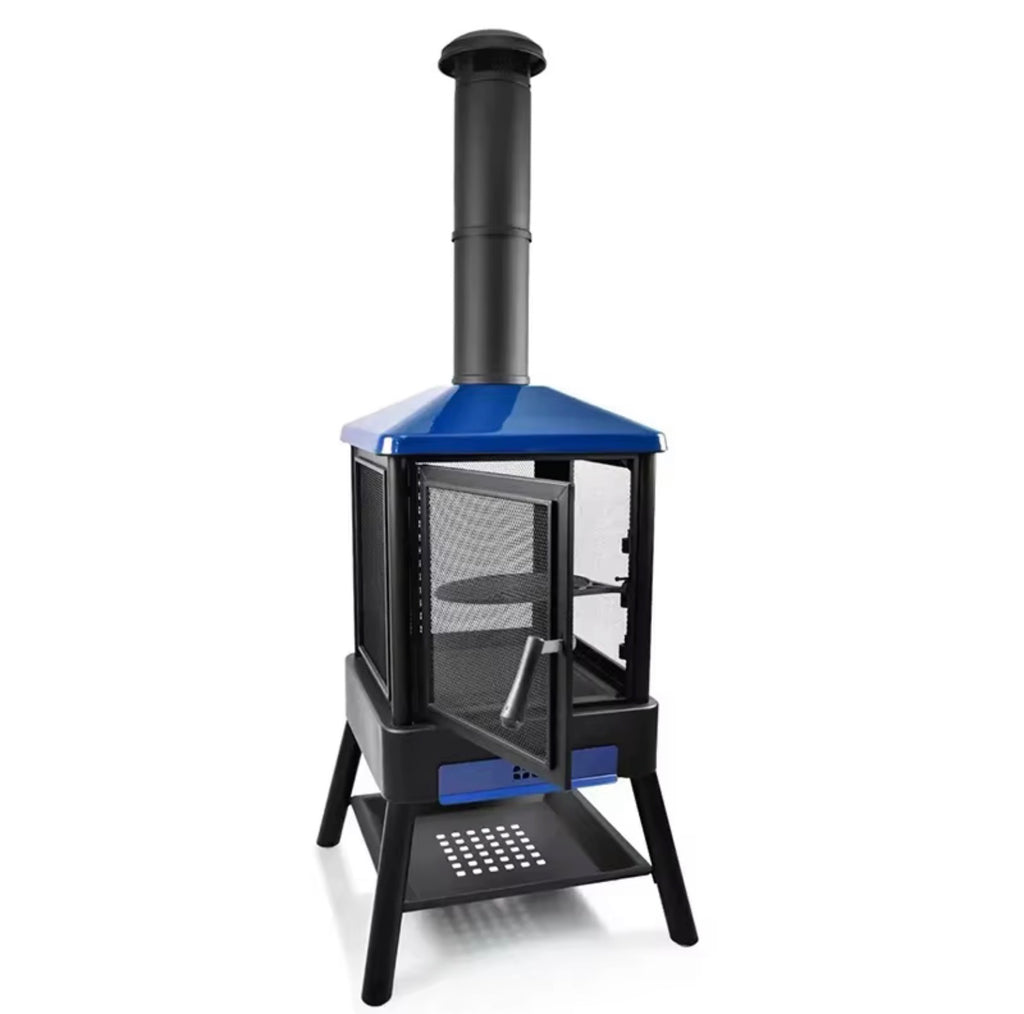 Alessio Steel Outdoor Wood-Burning Fireplace & Grill