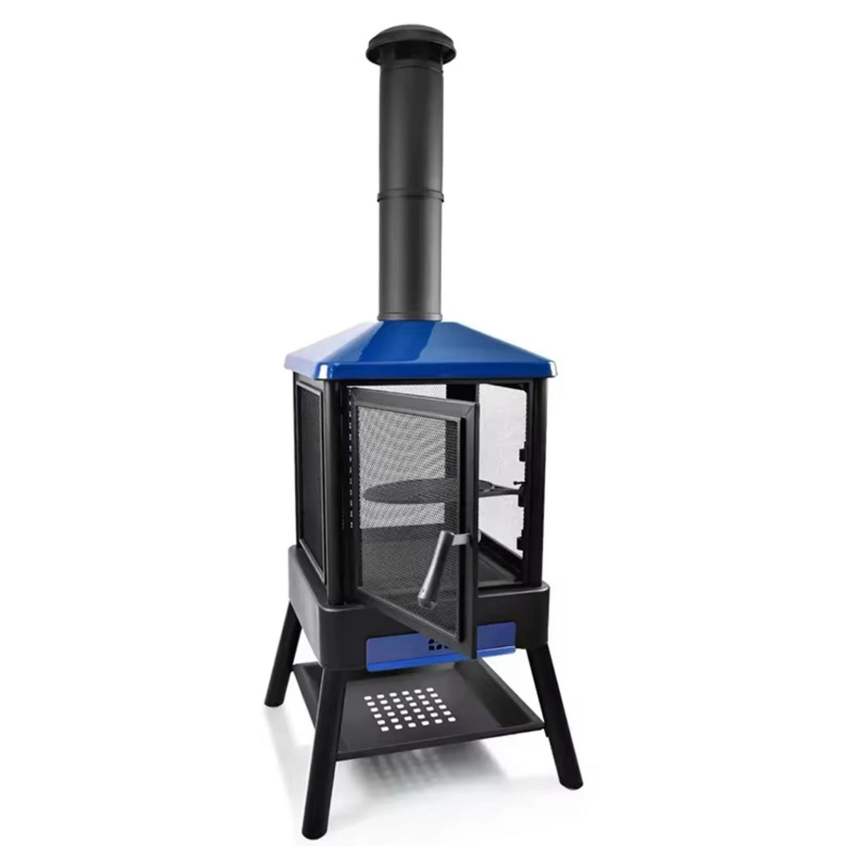 Alessio Steel Outdoor Wood-Burning Fireplace & Grill