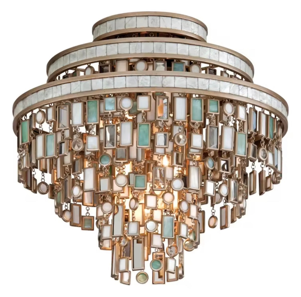Capiz Seashell Flush Mount Ceiling Light
