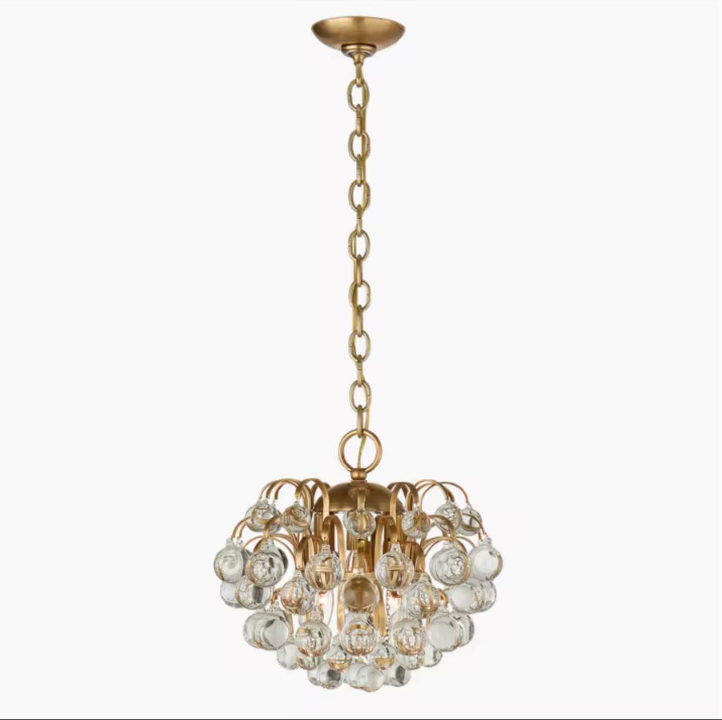 Croque Madame Crystal Orb Chandelier