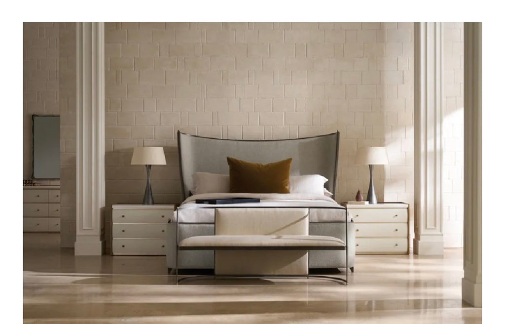 Casa Milano – Gray Fabric Bed | Caracole Provence (Queen)
