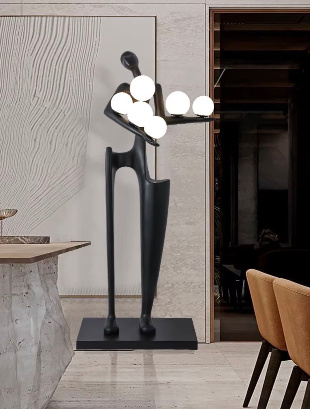Valente 6-Light Sculptural Floor Lamp