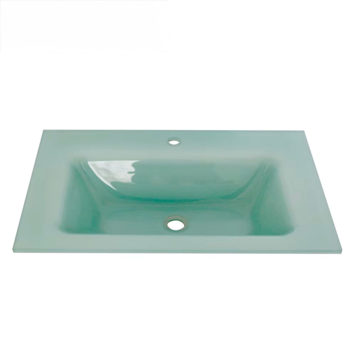 Elvira Light Green Glass Vanity Top