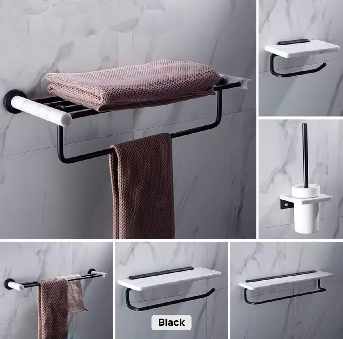 Lora 6-Piece Bathroom Hardware Set