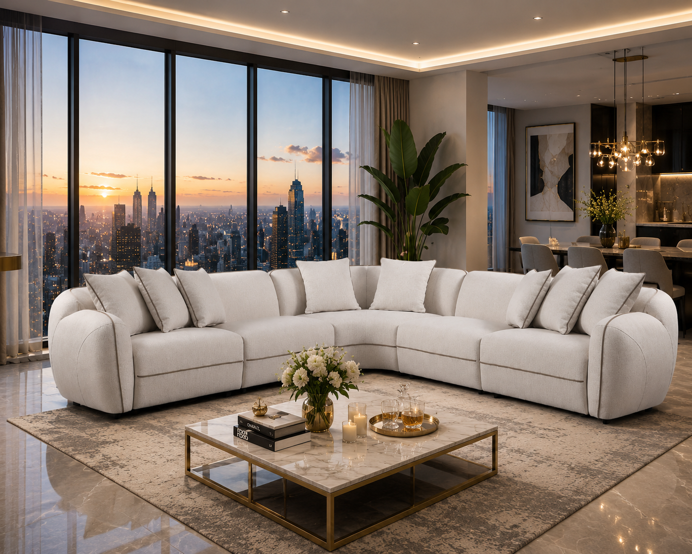 Casa Milano Galvarino Signature Sectional Sofa