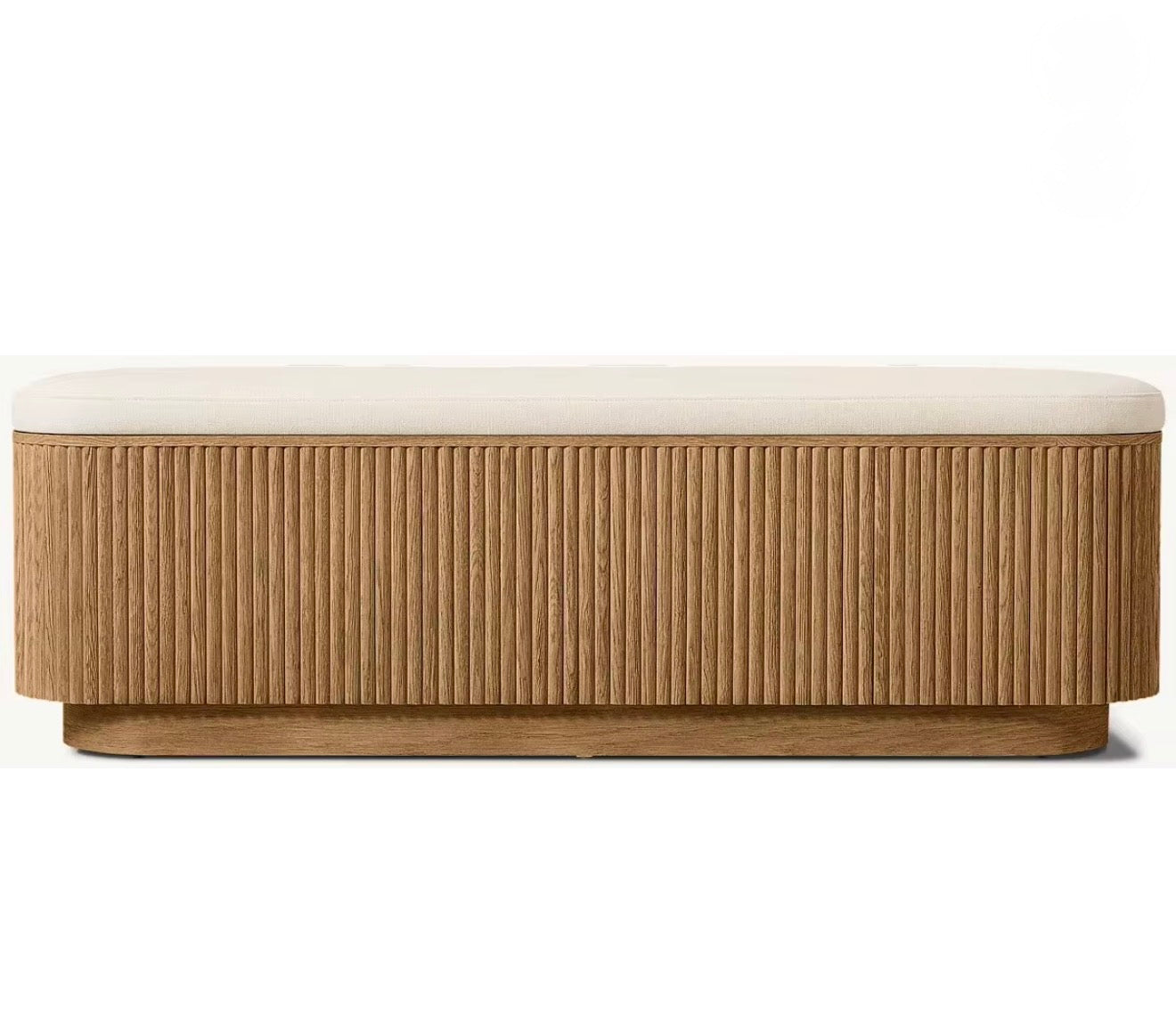 Casa Milano Siena Fluted Storage Bench