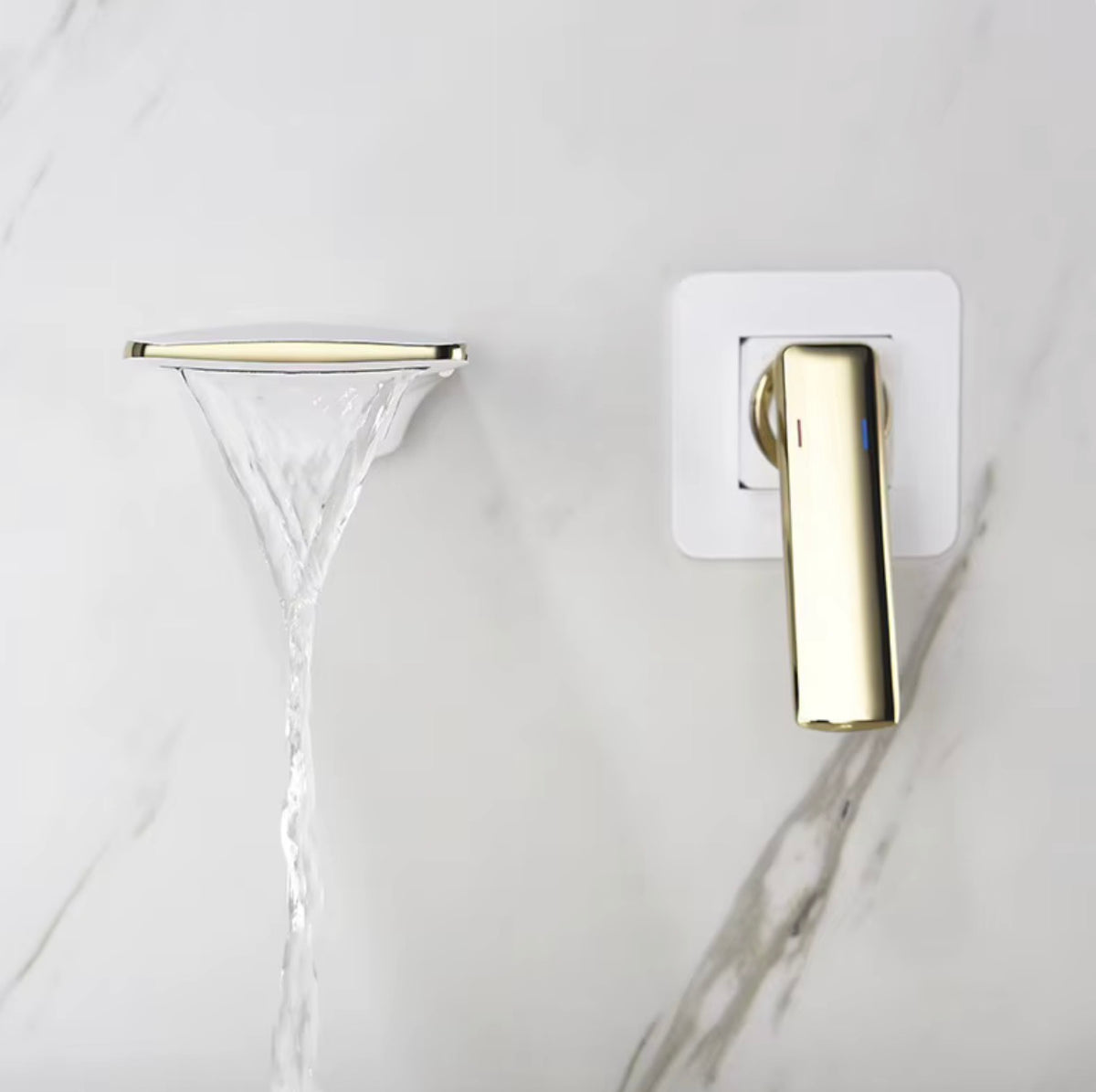 Valeria Wall-Mounted Waterfall Basin Faucet