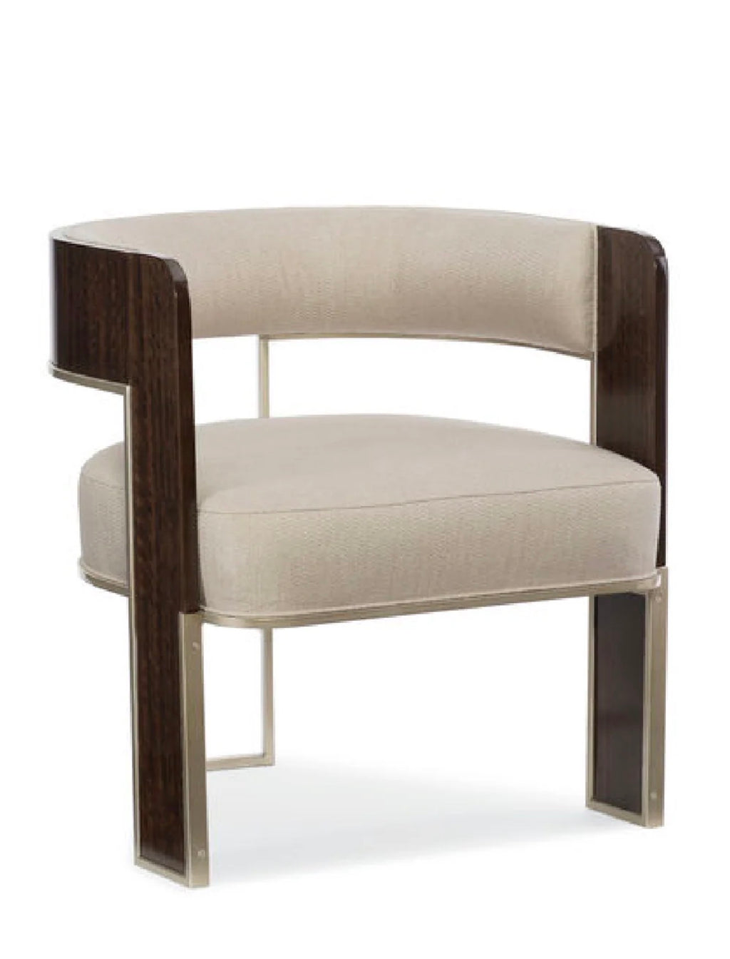 Casa Milano Streamliner Cream Curved Accent Chair