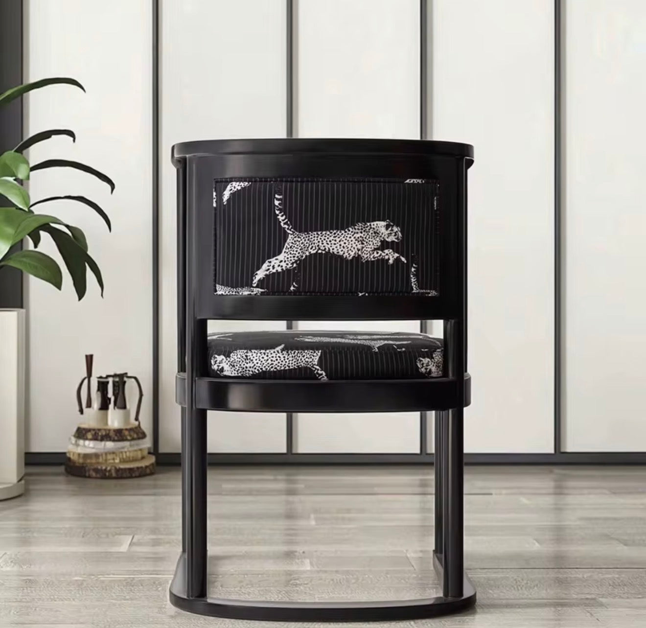 Casa Milano Savona Leopard Dining Chairs — Set of 2