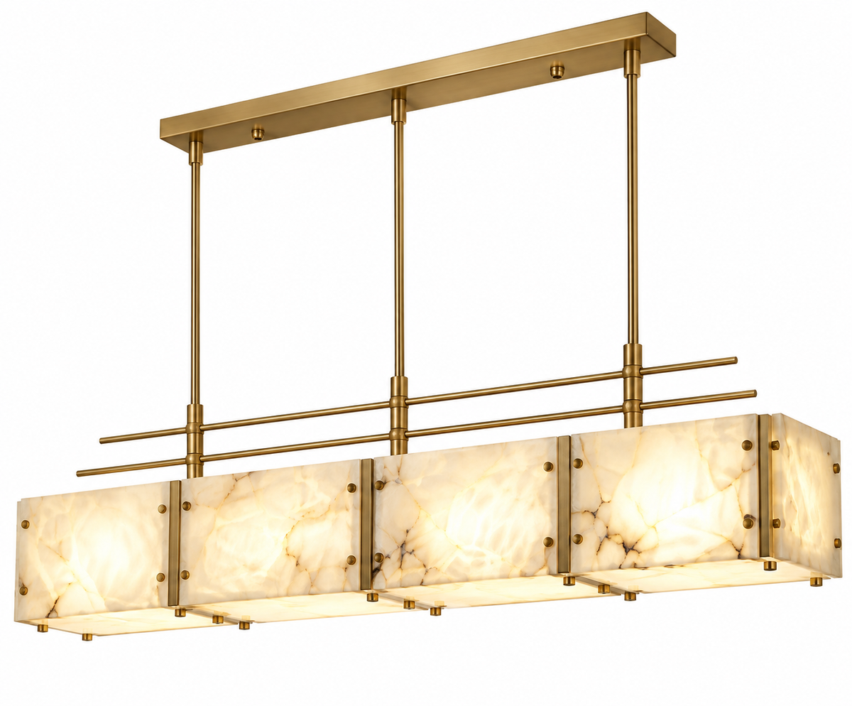 Marcelli Alabaster Linear Pendant Light