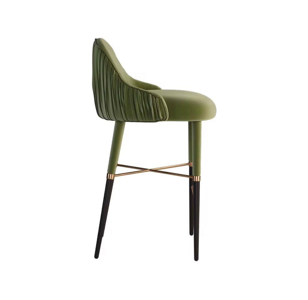Casa Milano Rossetti Luxe Leather Bar Stool