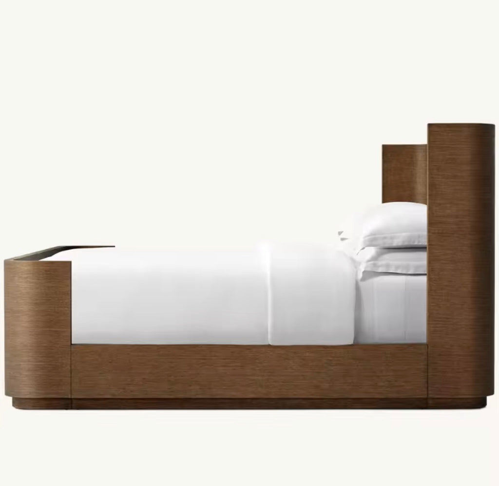 Casa Milano — Mercer Curved Oak Bed | Solid Wood
