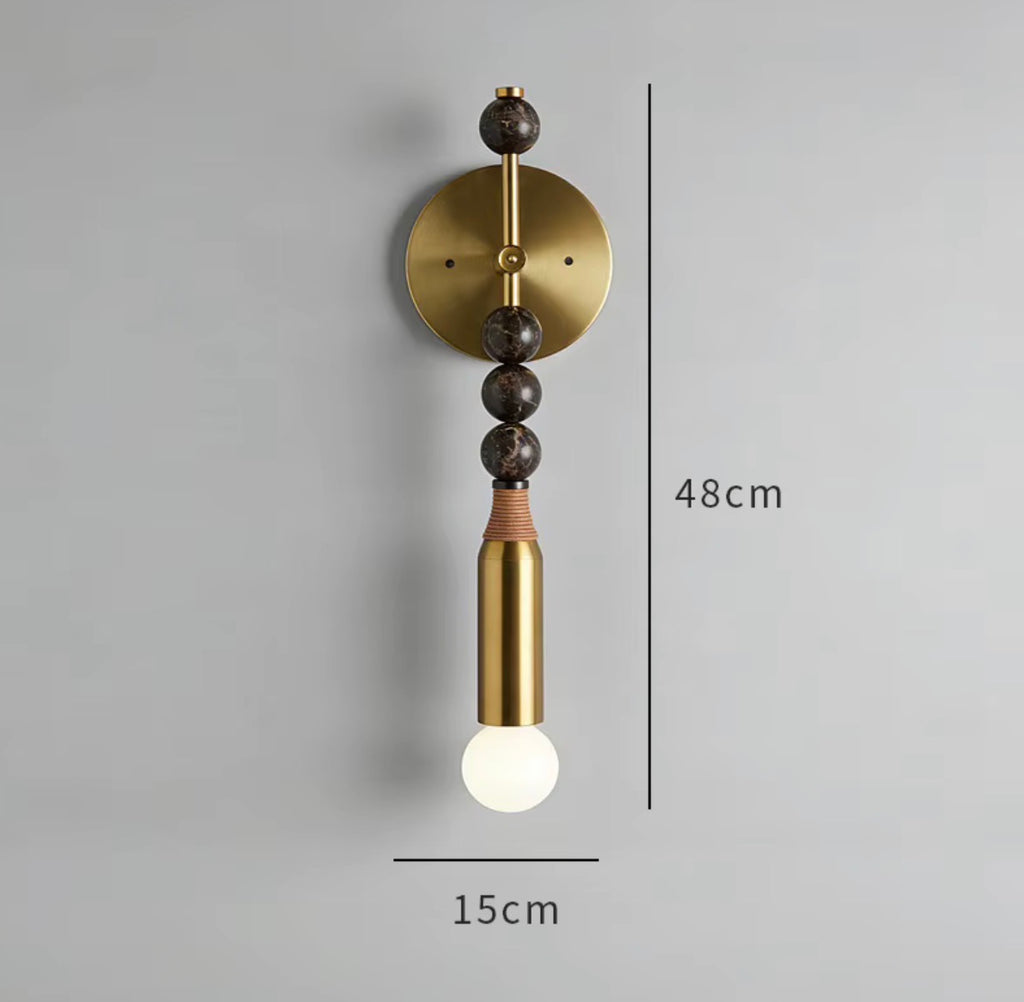 Annabel Marble Ball Wall Sconce