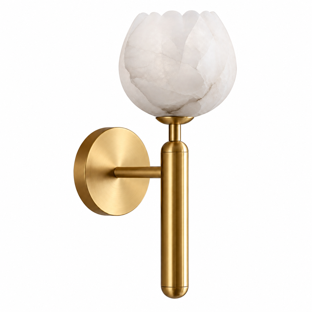Florienne Alabaster & Copper Wall Sconce