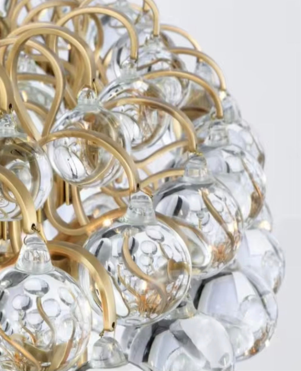 Croque Madame Crystal Orb Chandelier