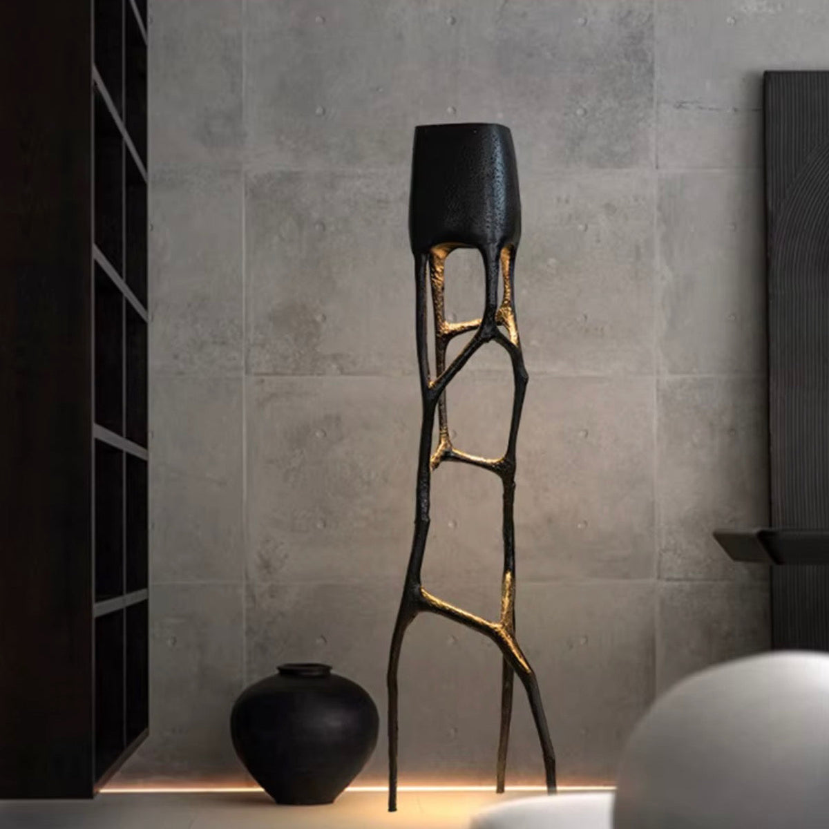 Obsidian Sculptural Floor Lamp