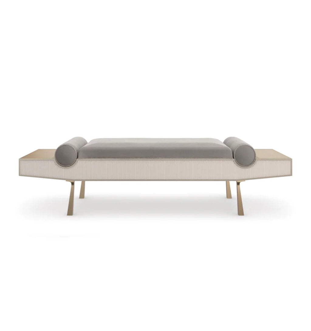 Casa Milano – Modern Upholstered Bedroom Bench with Metal Base