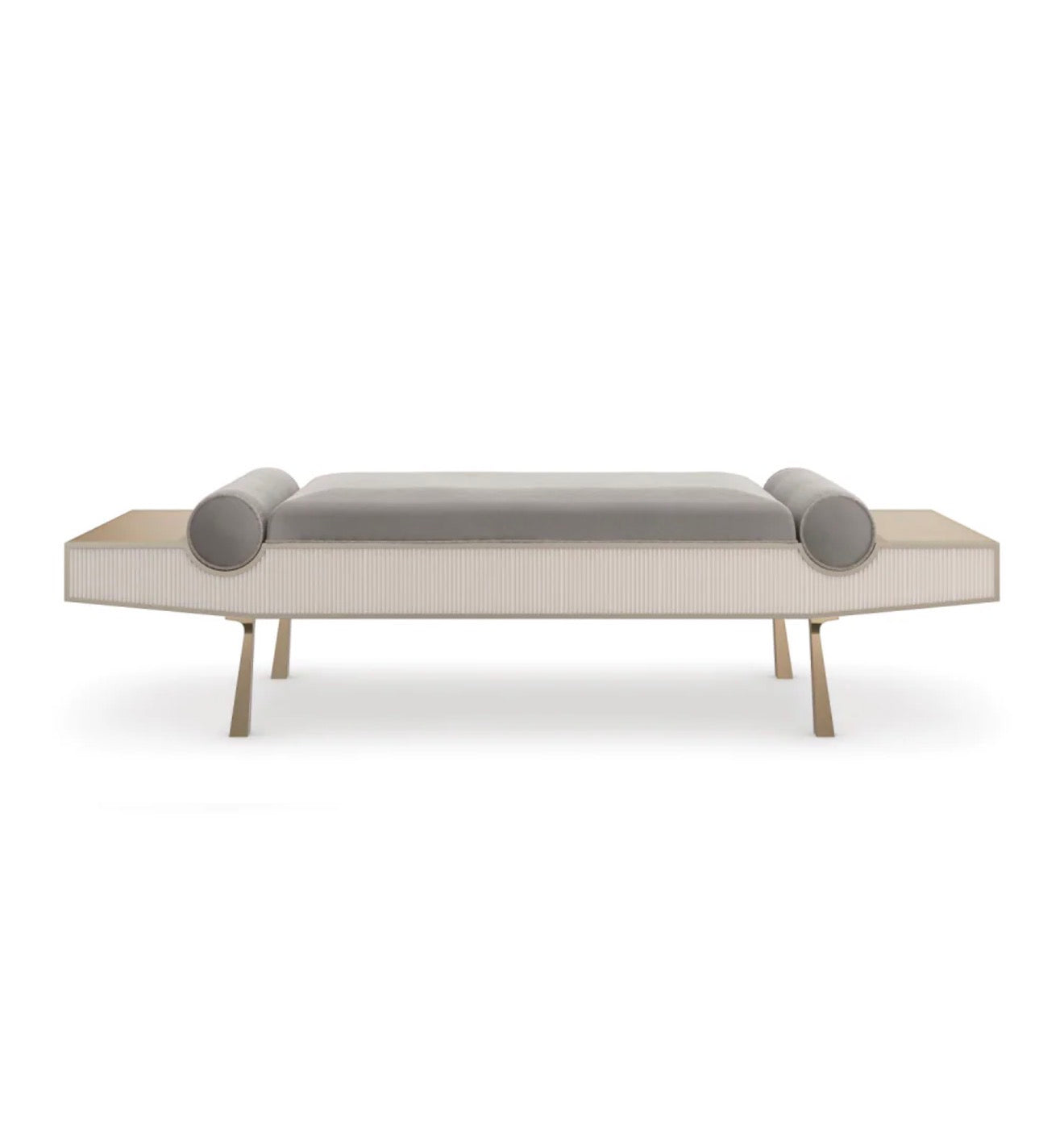 Casa Milano – Modern Upholstered Bedroom Bench with Metal Base