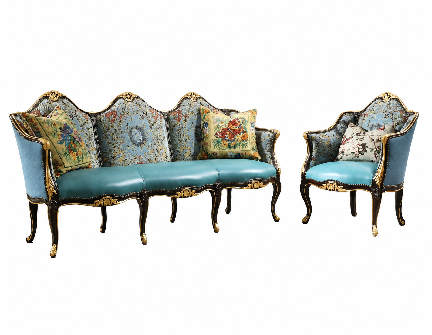 Casa Milano Château Bleu Regal Sofa Set