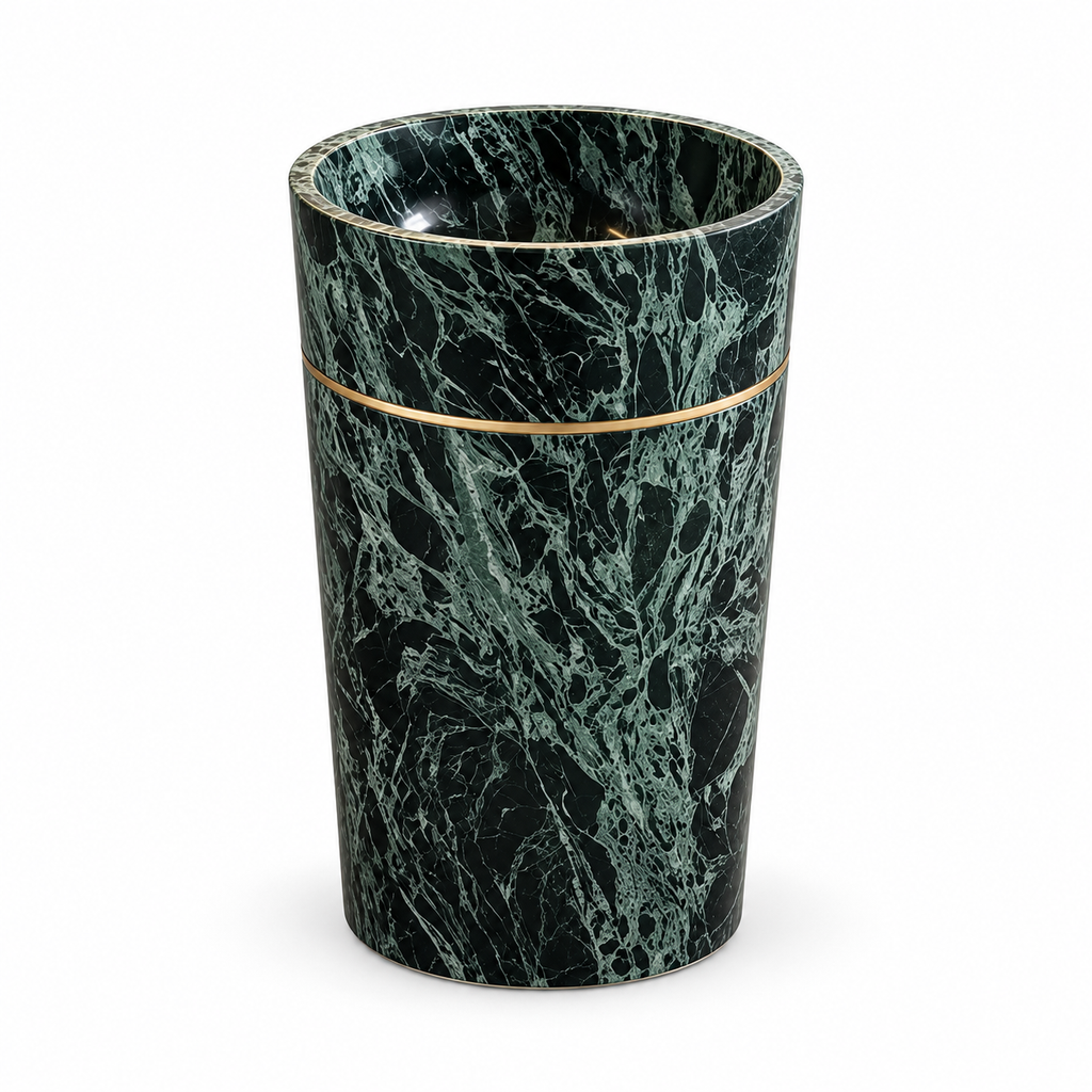 Verde Imperiale Natural Marble Pedestal Sink