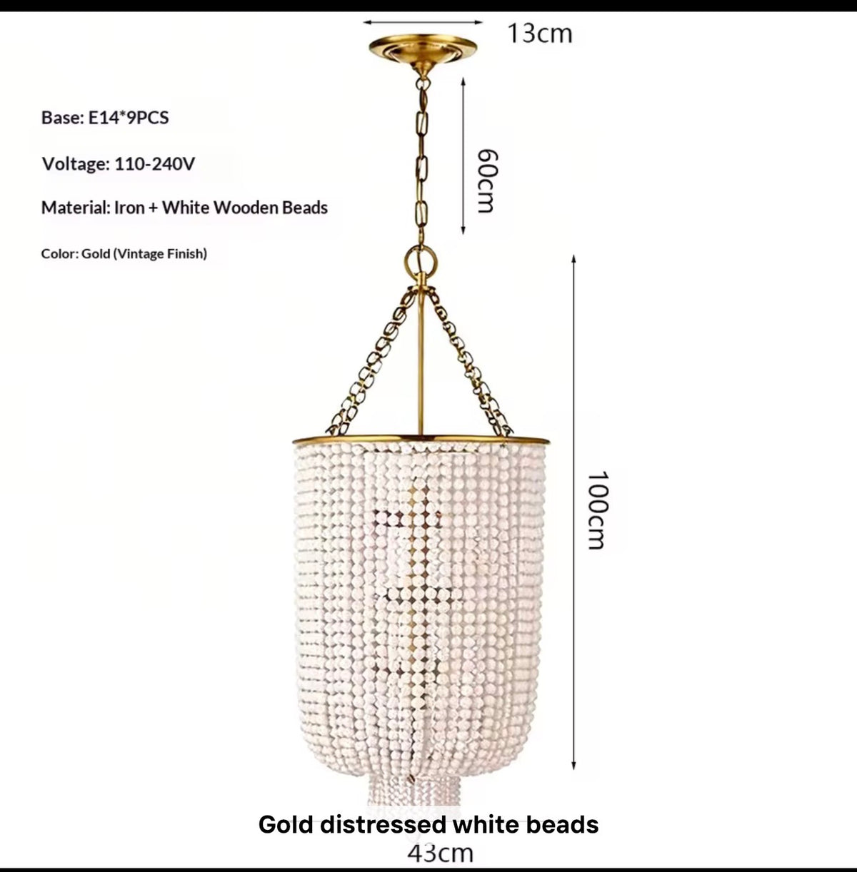 Jacqueline Long Beaded Chandelier