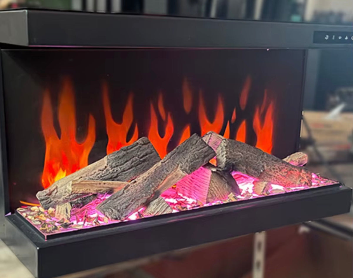 Milano Vista 40” Three-Sided LED Electric Fireplace