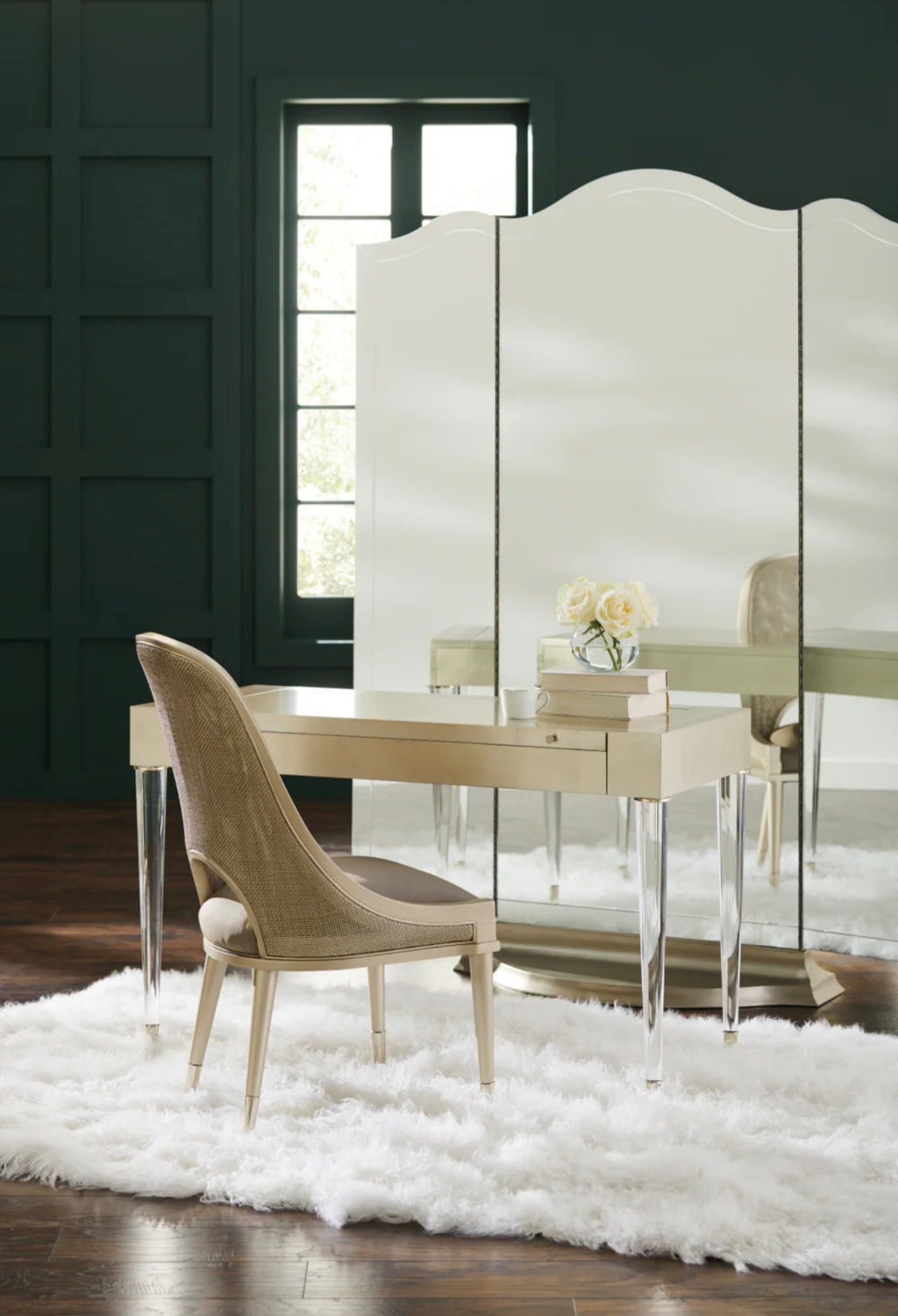 Casa Milano – I Join You Cane Cut-Out Dining Chair (Luxury Accent Dining Chair)