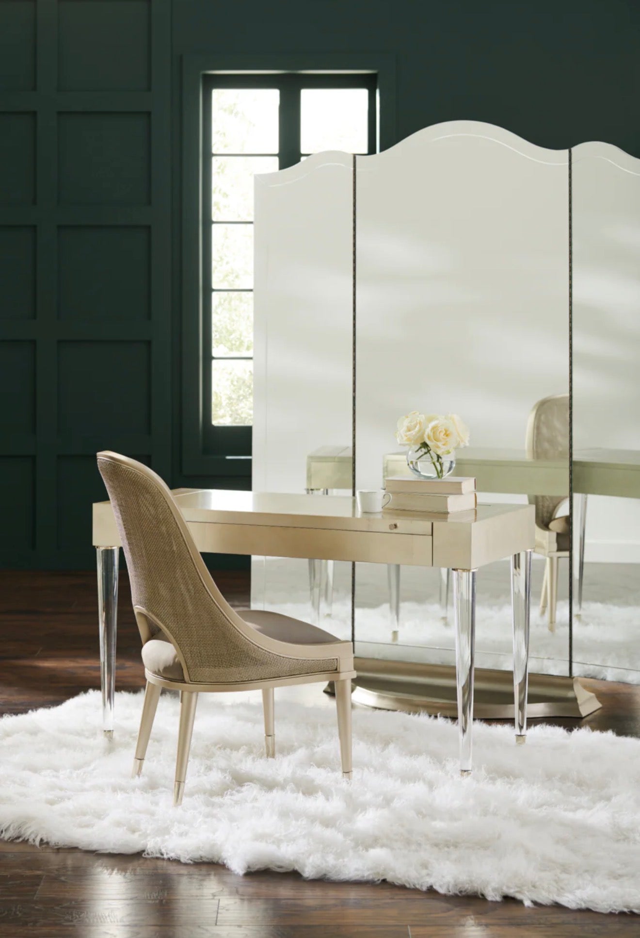 Casa Milano – I Join You Cane Cut-Out Dining Chair (Luxury Accent Dining Chair)