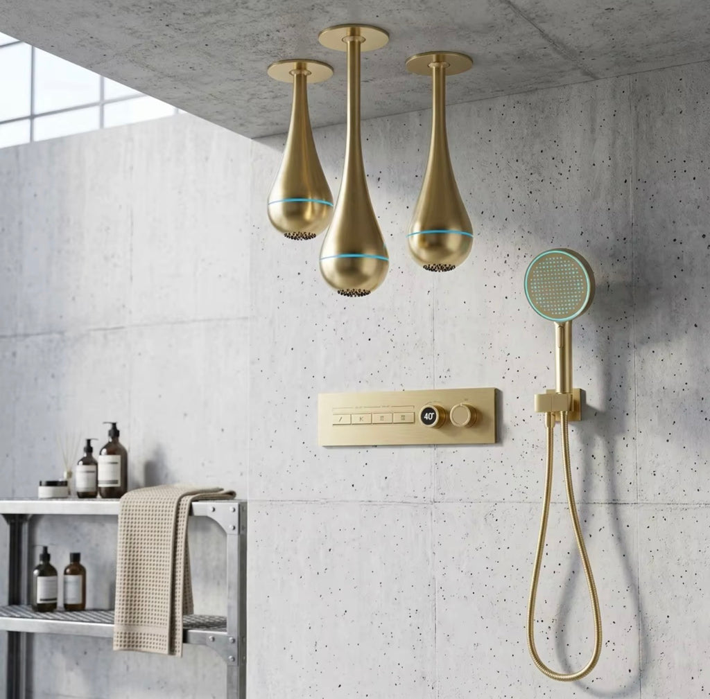 BELLINI 4-FUNCTION LED WATER-DROPLET SHOWER SYSTEM