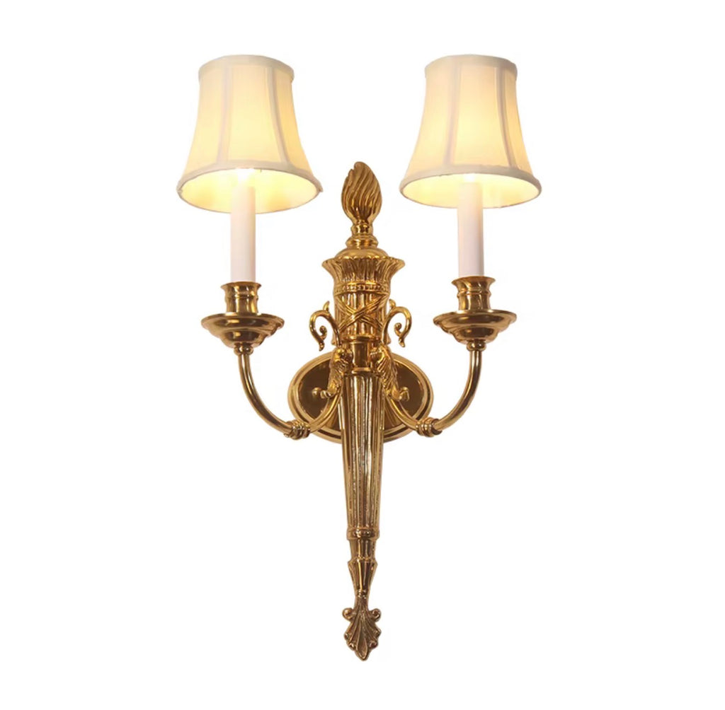 Chateau Versailles Antique Brass Wall Sconce