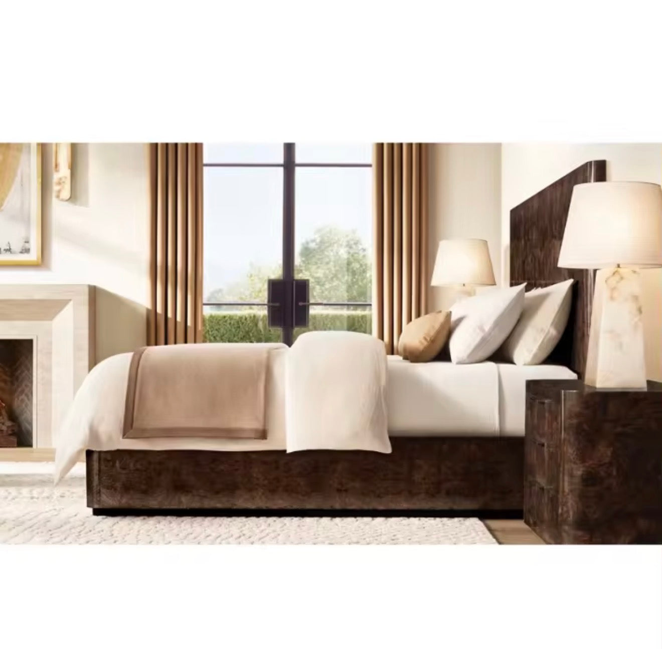 Casa Milano — Kensington Burl Wood Platform Bed