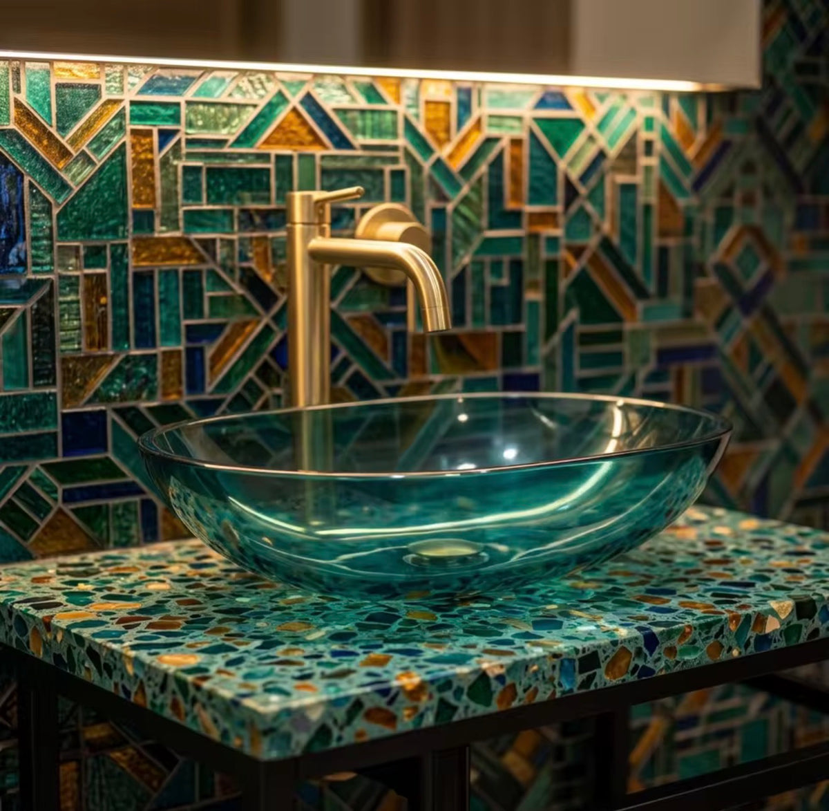 VIVIANE TRANSPARENT ACRYLIC OVAL VESSEL SINK