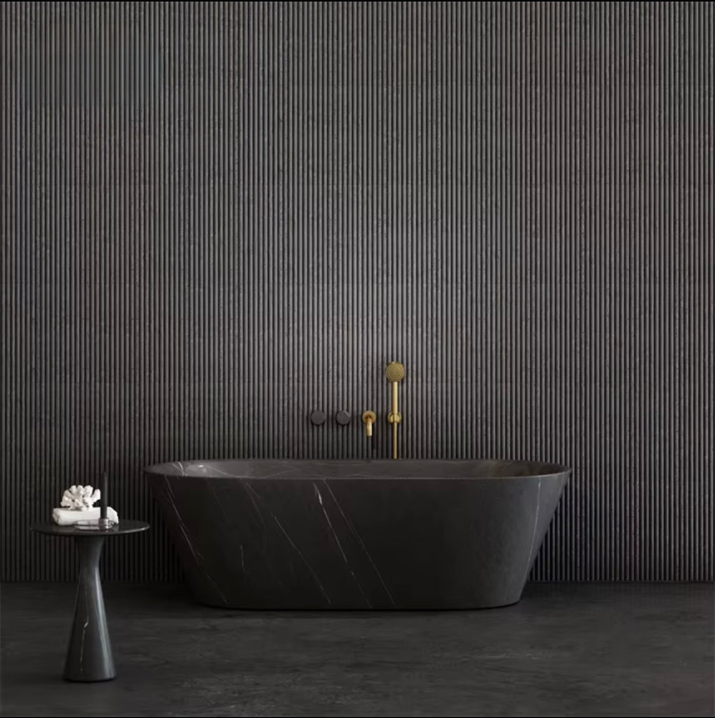 Ravello Grey Natural Marble Freestanding Bathtub