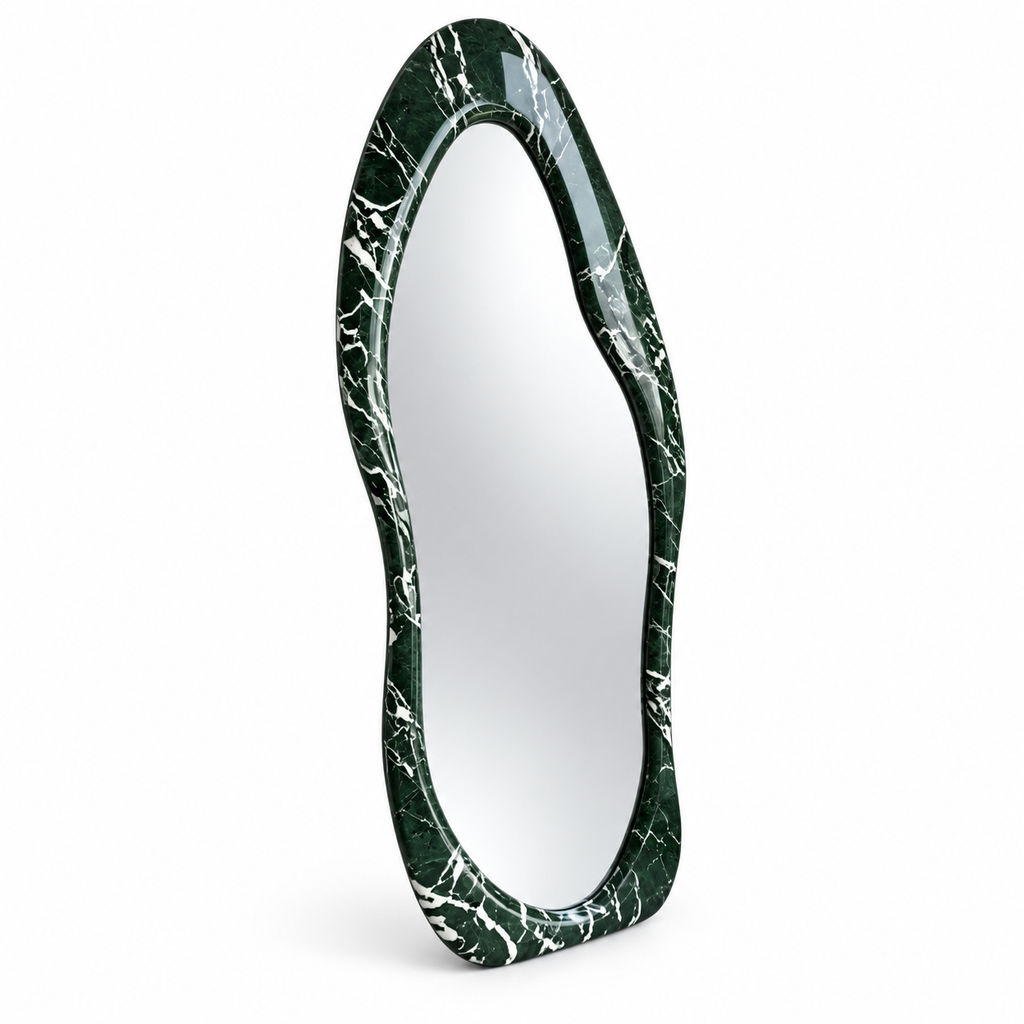 Isabella Natural Marble Floor Mirror