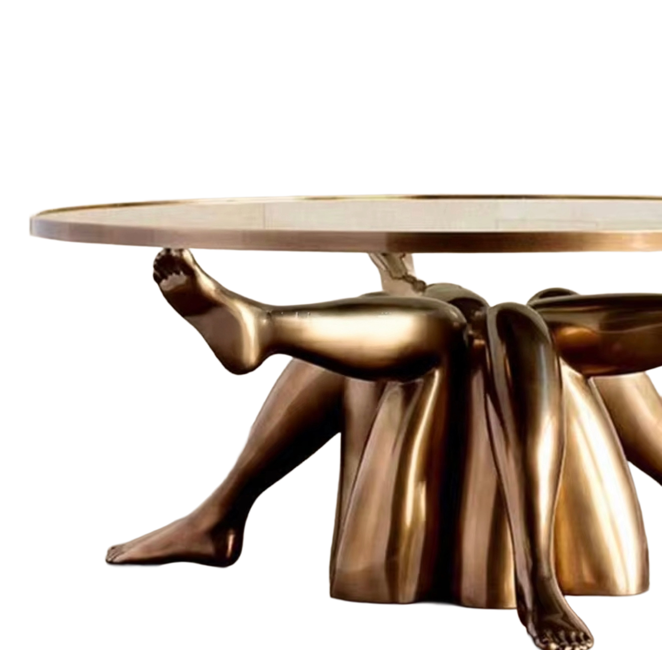 Casa Milano Athena Sculptural Coffee Table – Bronze Finish