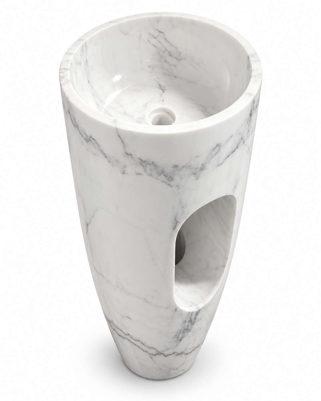 Bianca Natural Marble Freestanding Pedestal Sink
