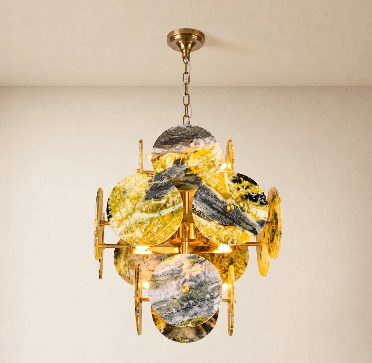 LUNA DI MARMO Natural Marble Chandelier