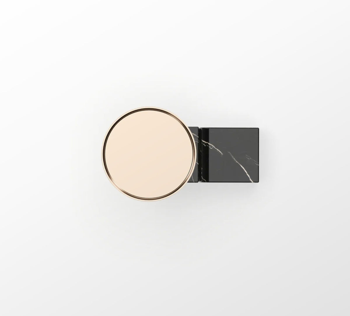 Caracole Overlap Integrated Marble & Travertine Nightstand