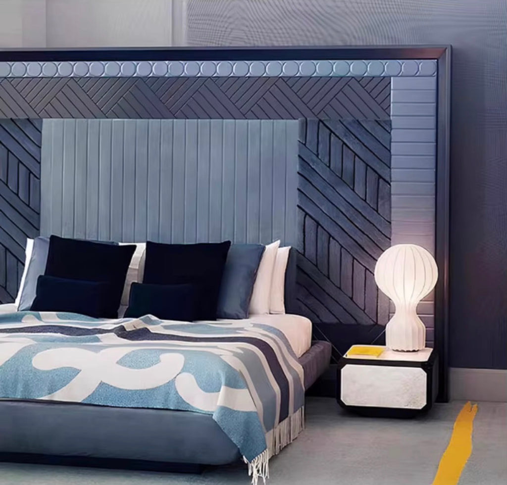 Casa Milano Azzurro™ Italian Minimalist Luxury Upholstered Bed – King