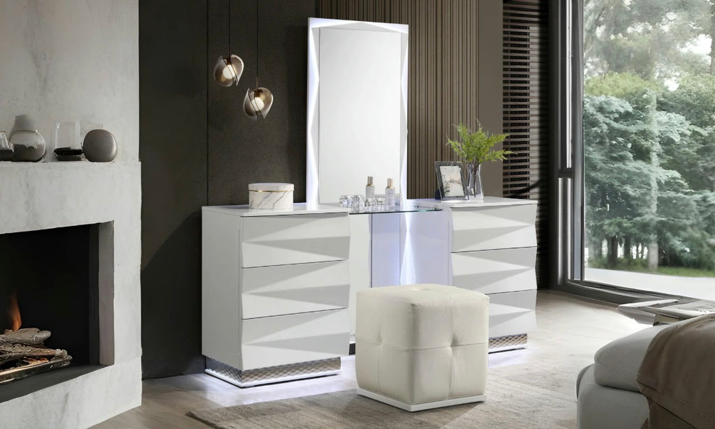 Casa Milano Serene Luxury Vanity Set with LED Mirror