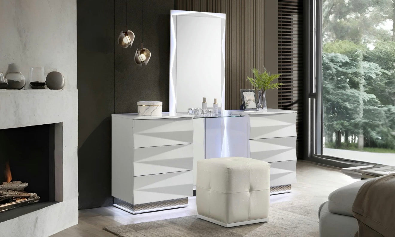 Casa Milano Serene Luxury Vanity Set with LED Mirror