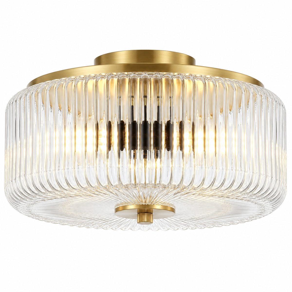 Alessia Ribbed Glass Ceiling Light
