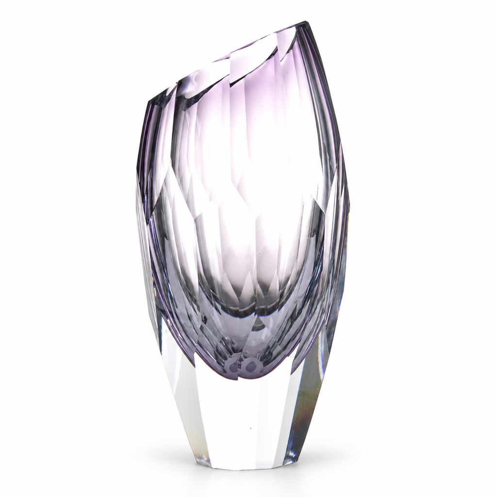 Valentina Hand-Carved Crystal Vase